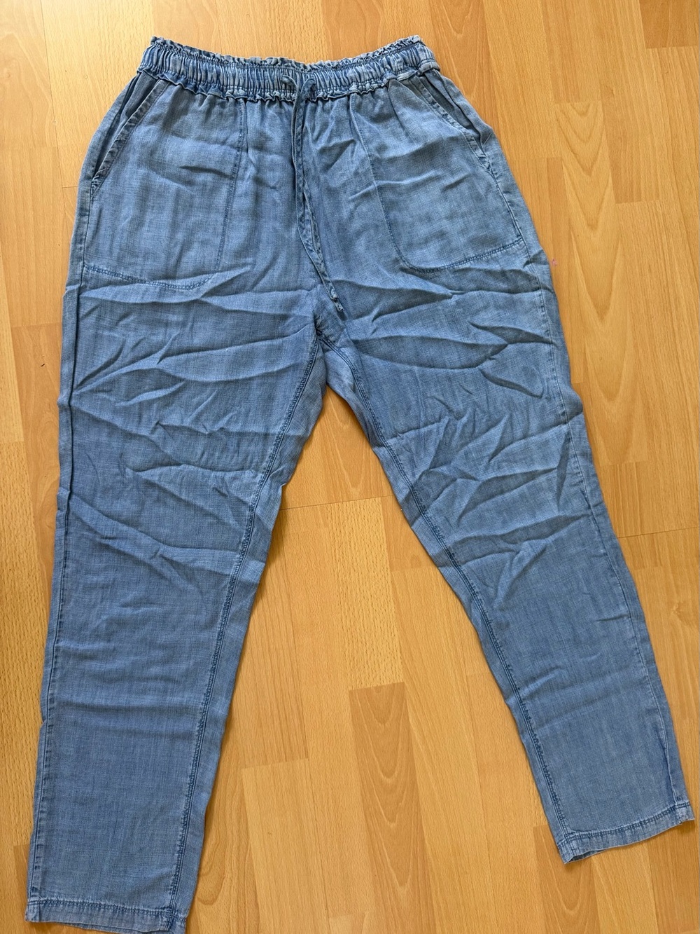 Splendid Light Blue Straight-Leg Drawstring Jeans - Picture 3 of 3